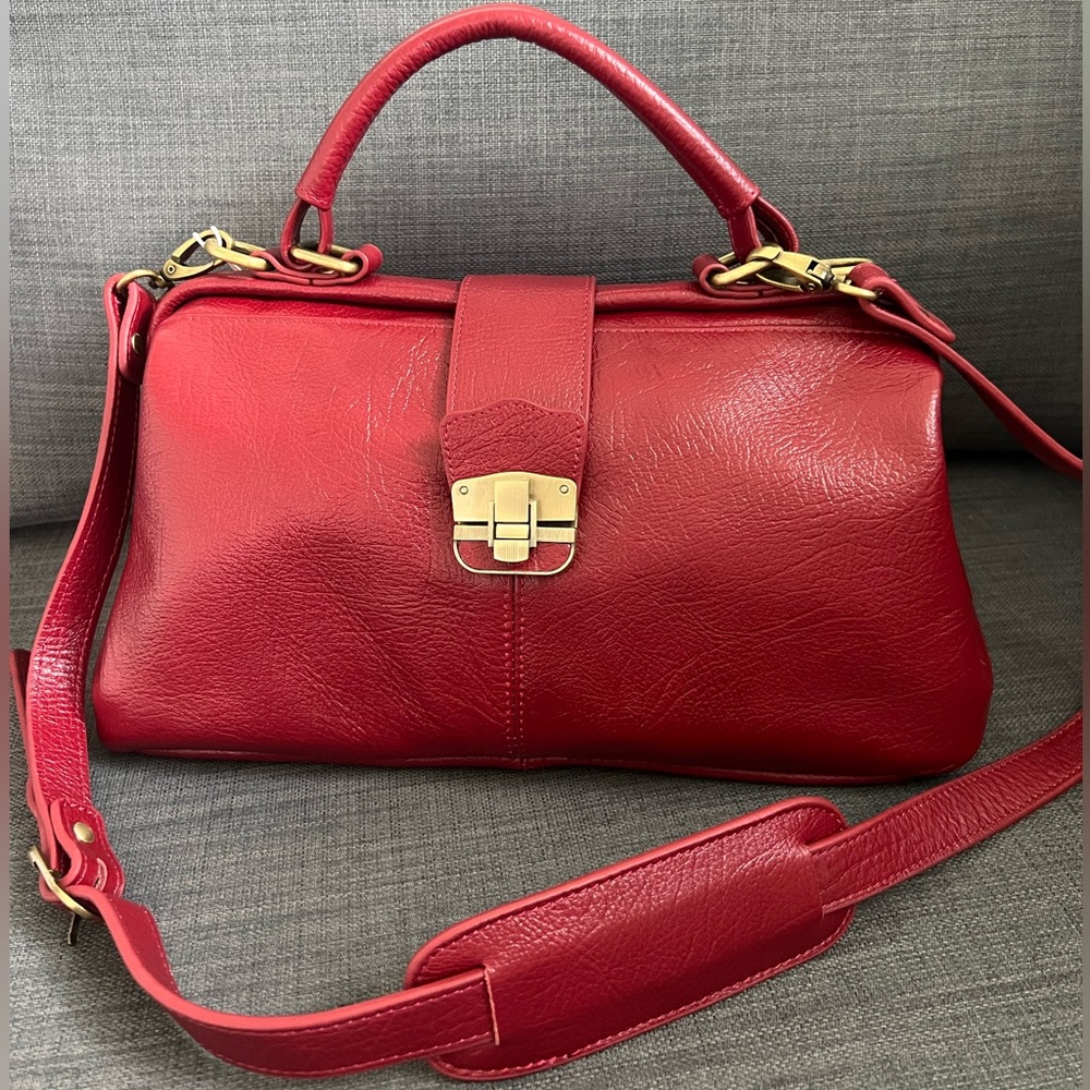 NEW AMERI LEATHER DOCTOR’S HANDBAG SATCHEL CROSSBODY BAG